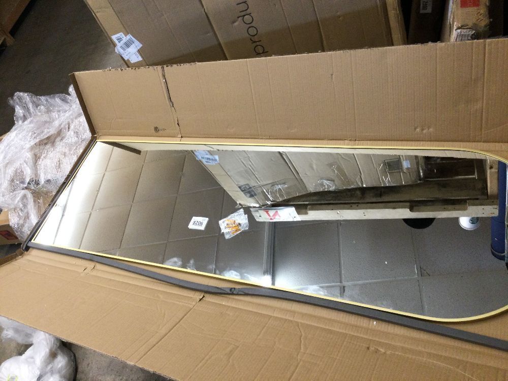 Arched Full Length Mirror - 18"58" Floor & Wall Mounted Mirror for Bedroom & Living Room, Gold - Image 2 - Lot 8206