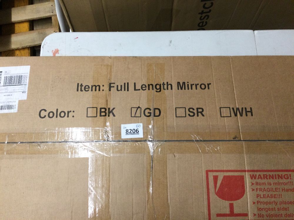 Arched Full Length Mirror - 18"58" Floor & Wall Mounted Mirror for Bedroom & Living Room, Gold - Image 3 - Lot 8206