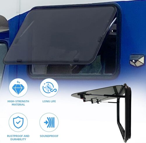 TZGP RV Exit Window, Camper Push Window, RV Window Replacement with Trim Ring, 30" W x 22" H RV Camper Emergency Escape Window, DOT Certificated, Blast Resistance Egress - Lot 8216