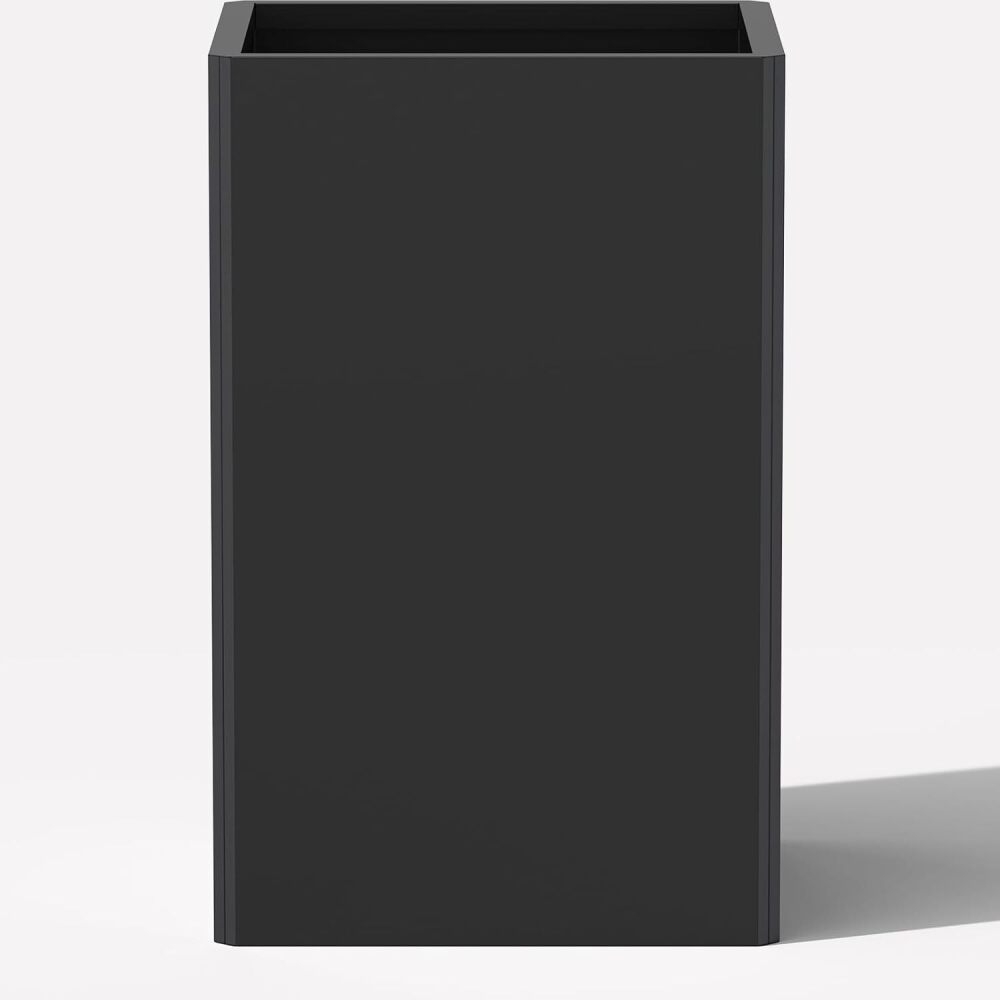 26" Tall Planters, Outdoor＆Indoor Black Planter Pots, Durable All-Weather Use with Drainage Holes, Large Planters Modern Décor for Porch, Patio, Backyard - Image 1 - Lot 8230
