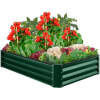 Outdoor Metal Raised Garden Bed for Vegetables, Flowers, Herbs - 6x3x1ft - Thumbnail 1
