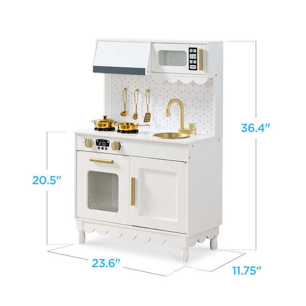 Pretend Play Cottage Kitchen Wooden Toy Set for Kids w/ 5 Accessories - Image 2 - Lot 4752