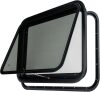 Dulepax RV Exit Window, 30'W x 22' H, Black Tinted Tempered Glass, RV Emergency Exit with Net Screen & Trim Ring - Thumbnail 1