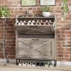 Maupvit Shoe Storage Cabinet with 2 Flip Drawers, Freestanding Organizer with Metal Legs for Entryway, Narrow Shoe Rack Cabinet, Light Rustic Oak - Thumbnail 1