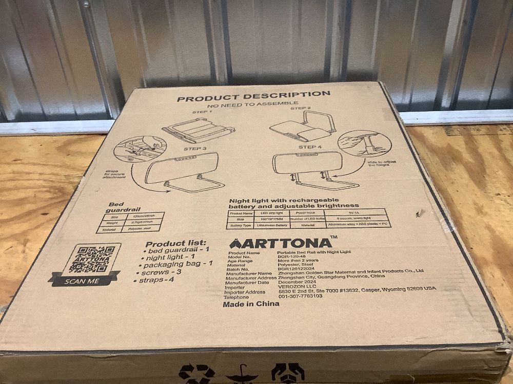 Toddler Bed Rail with Night Light - Foldable Bed Side Rails - Image 3 - Lot 6670