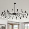 NILSE LED 18-Light Black Modern Sputnik Chandelier with G9 Bulbs, 53 Inch Large Mid Century Light Fixture Dimmable Lighting for Dining Room Foyer Farmhouse Bedroom Living Room - Thumbnail 1