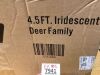4.5' 3D Pre-lit Iridescent Christmas Reindeers Family, 3-Piece Lighted Deer Set with 280 LED Lights, Stakes, Zip Ties for Indoor or Outdoor Christmas Decorations - Thumbnail 2