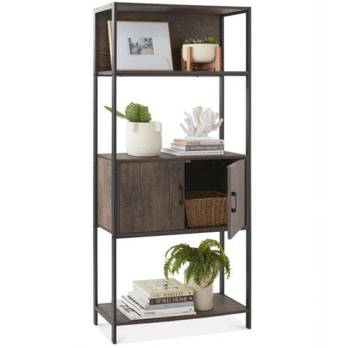 Storage Bookshelf for Living Room, Walkway w/ Cabinet, Elevated Design - Lot 8006
