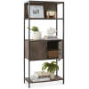 Storage Bookshelf for Living Room, Walkway w/ Cabinet, Elevated Design - Thumbnail 1