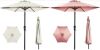 Set of 2Outdoor Steel Market Patio Umbrella Decoration w/ Tilt, Crank Lift - 10ft - Thumbnail 1