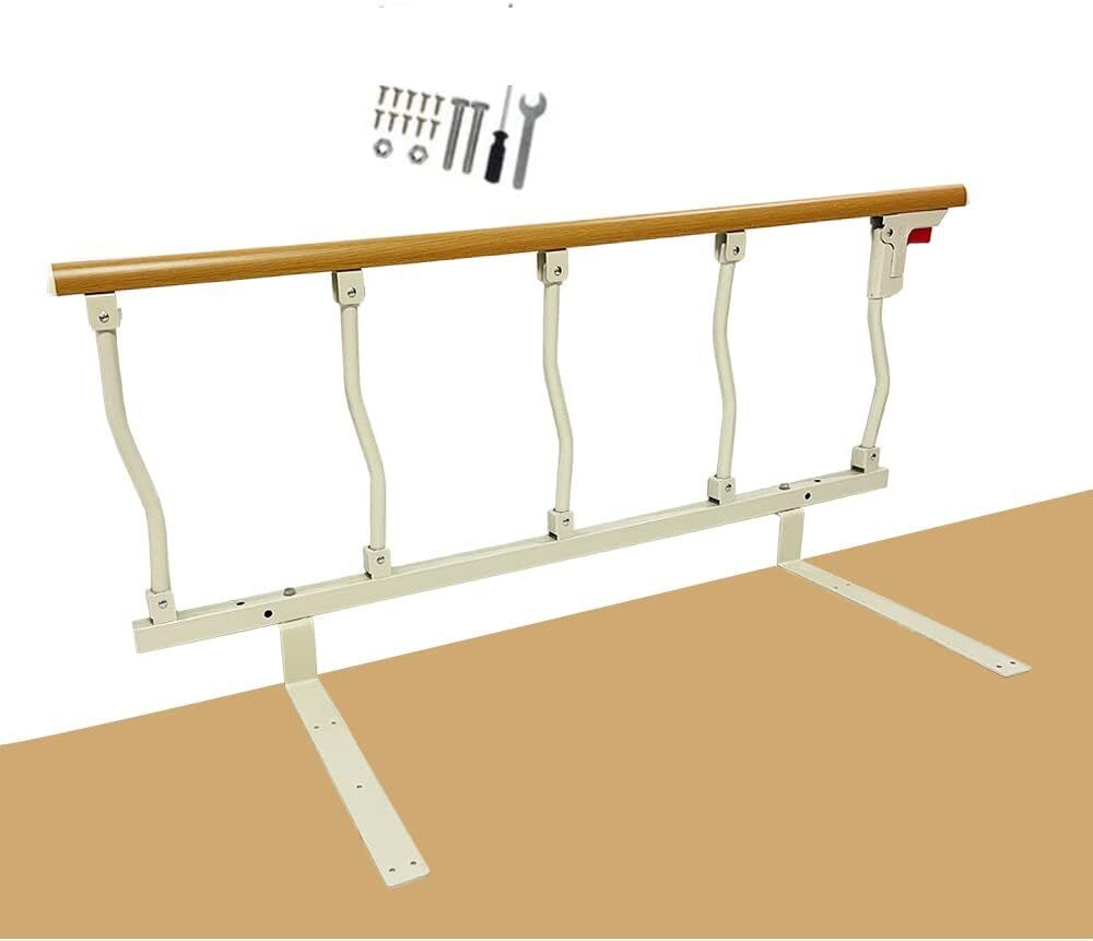 Bed Railing for Seniors, Bed Assist Rail, Bedside Safety Guard Rails for Adults, Fold Down Handle Hospital Rails, Mobility Aids Bedside Assist Bar Cane, Medical Home Care Equipment (47x16) - Image 1 - Lot 8280