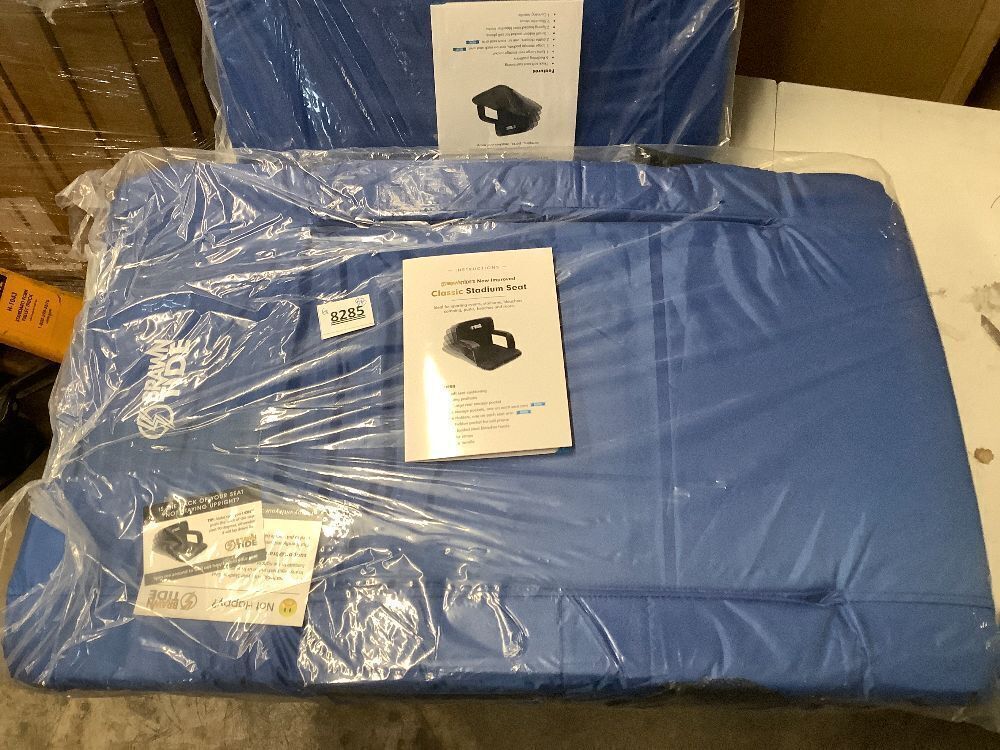 BRAWNTIDE Stadium Seat with Back Support - Comfy Cushion, Thick Padding, 2 Steel Bleacher Hooks, 4 Pockets, 2 Cup Holders, Reclining Back, Ideal Chair for Sport Events, Beaches, Camping, Concerts, 2-Pack - Image 2 - Lot 8285