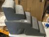 MASSFU Gray Curved Dog Stairs Ramp for High Beds 22.8" H, 4-Step Dog Steps for Small Dogs and Cats, Pet Stairs for High Bed Climbing, Non-Slip Balanced Pet Step - Thumbnail 2