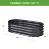 Outdoor Raised Metal Oval Garden Bed, Planter Box - 4x2x1ft - Thumbnail 2