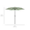 Outdoor Steel Market Patio Umbrella Decoration w/ Tilt, Crank Lift - 10ft - Thumbnail 2