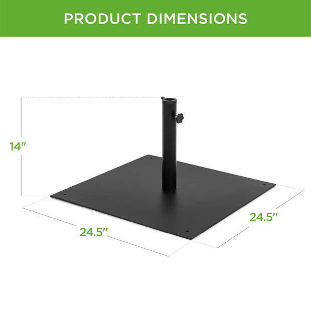 Steel Umbrella Base, Patio Stand w/ Tightening Knob & Anchor Holes - 38.5lb - Image 2 - Lot 4674
