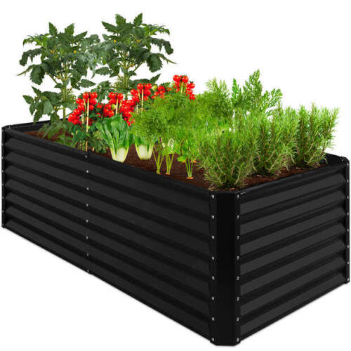 Outdoor Metal Raised Garden Bed for Vegetables, Flowers, Herbs - 6x3x2ft - Lot 4681
