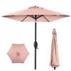 Outdoor Market Patio Umbrella w/ Push Button Tilt, Crank Lift - 7.5ft - Thumbnail 1