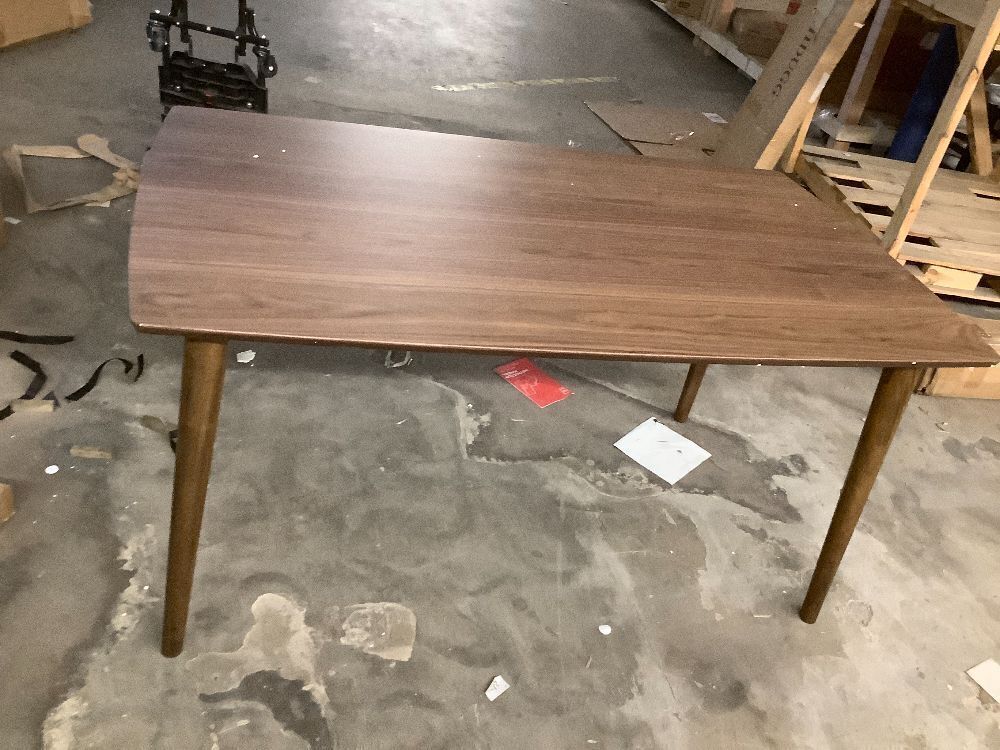 Mid-Century Modern Upholstered Wooden Dining Table *NO CHAIRS* - Image 2 - Lot 8028