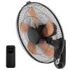 Wall Mount Fan 18 Inch with Remote, 3-speed Wall Oscillating Quiet Fan with 5 Metal Blades, Adjustable Tilt and Timing, High Velocity Fans for Bedroom, Gym, Office, Warehouse, Garage, Gold - Thumbnail 1