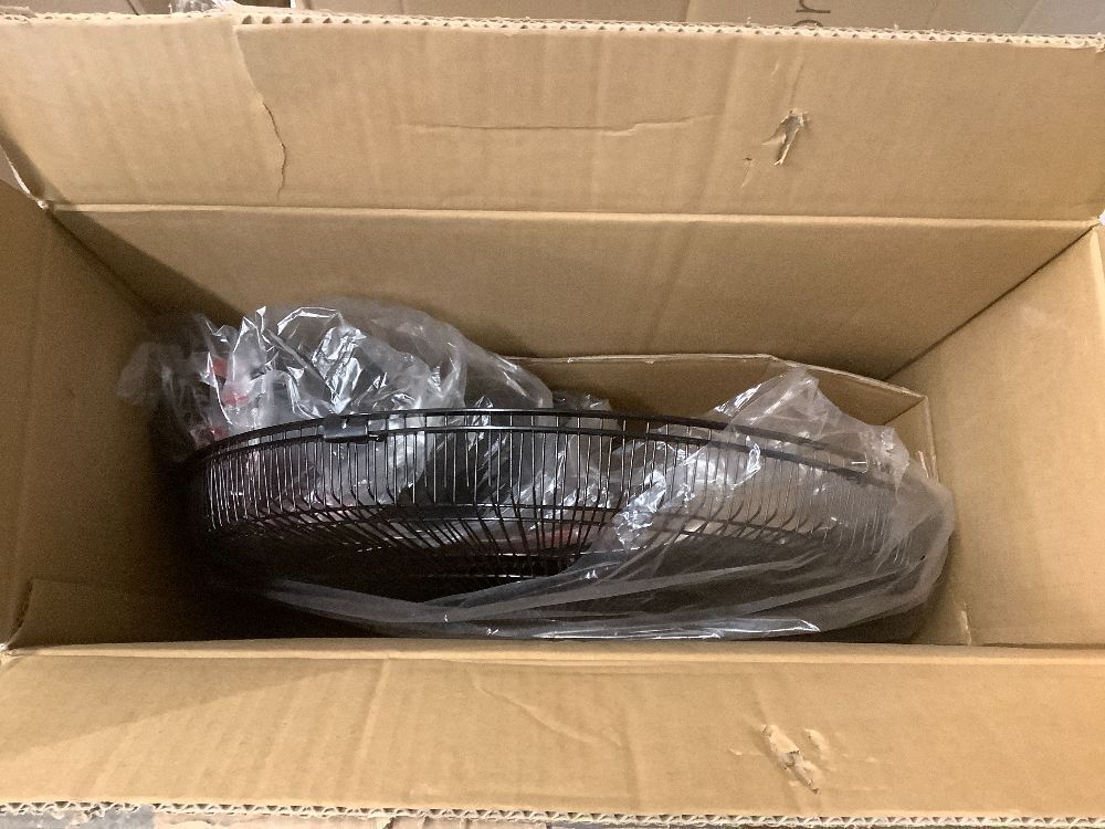 Wall Mount Fan 18 Inch with Remote, 3-speed Wall Oscillating Quiet Fan with 5 Metal Blades, Adjustable Tilt and Timing, High Velocity Fans for Bedroom, Gym, Office, Warehouse, Garage, Gold - Image 2 - Lot 444