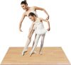 Matrix-Athletic Balance Dance Flooring for Ballet, Tap, Jazz and Pop, Heavy Duty Exercise Flooring for Home, 5mm Thick PVC Training Floor for Adults and Kids - Thumbnail 1