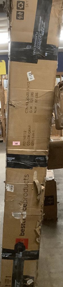 2-Tier Square LED Cantilever Offset Umbrella w/ 360 Rotation, Base - 10x10ft - Image 4 - Lot 708