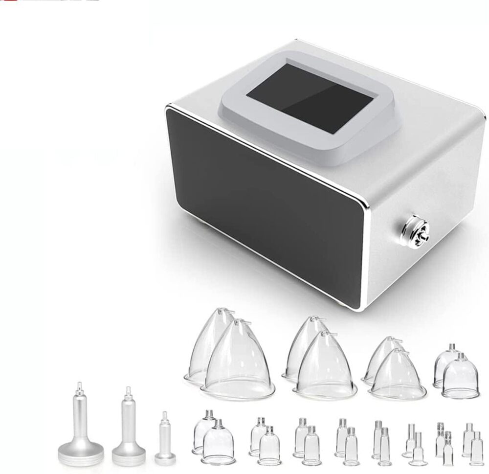 Vacuum Therapy Device with Touch Sn, Body Sculpting Machine Lifting and Improvement with Cupping Therapy Sets 12 Cups and 3 Pumps (Grey) - Image 1 - Lot 1430