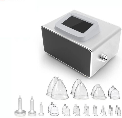 Vacuum Therapy Device with Touch Sn, Body Sculpting Machine Lifting and Improvement with Cupping Therapy Sets 12 Cups and 3 Pumps (Grey) - Lot 1430