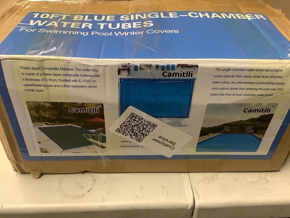 0.7mm 10FT Pool Water Bags Heavy Duty Water Tubes for Pool Cover Weights inground Blue Swimming Pool Cover Winter Water Tubes 6 Pack Three-Layer Composite Material - Image 4 - Lot 2581