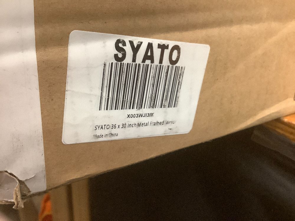 30X36 Inch Black Metal Framed Bathroom Mirror - Image 5 - Lot 4287