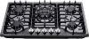 30 Inch Gas Cooktop, Built-in Stainless Steel Gas Stovetop 5 High Efficiency Burners Gas Stove LPG/NG Convertible Gas Hob (Black) - Thumbnail 1