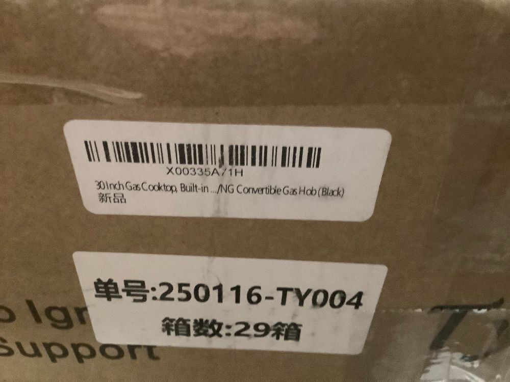 30 Inch Gas Cooktop, Built-in Stainless Steel Gas Stovetop 5 High Efficiency Burners Gas Stove LPG/NG Convertible Gas Hob (Black) - Image 4 - Lot 7784