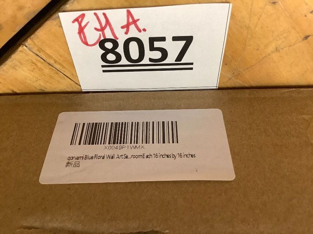 qorvami Blue Floral Wall Art Set of 2 Canvas Prints for Living Room, Bedroom, Dining Room, Office, Kitchen, Bathroom Each 16 in x 16 in - Image 3 - Lot 8057