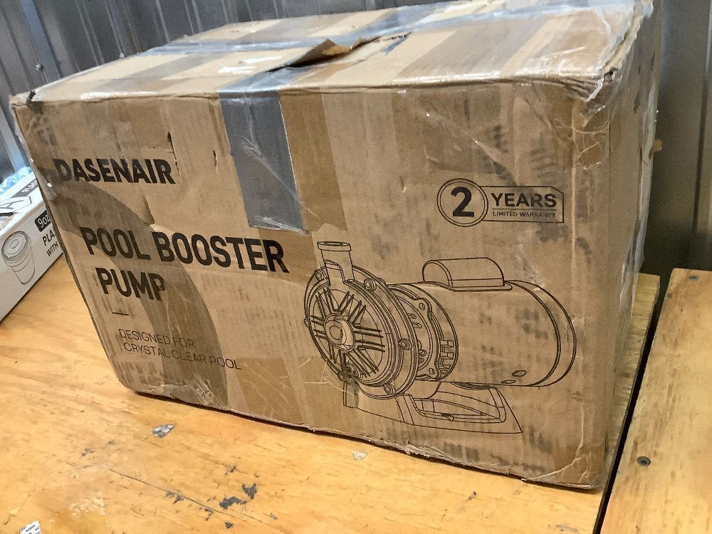 DASENAIR Booster Pump,3/4 HP Pure Copper Motor with Dual Voltage(115V or 230V),IPX4 Waterproof Compatible for Pressure Side Pool Cleaners Vac-Sweep 280,380,3900 - Image 3 - Lot 8059