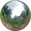 30 cm/12 inch Diameter Gazing Globe Mirror Ball,Silver Stainless Steel Polished Reflective Smooth Garden Sphere,Colorful and Shiny Addition to Any Garden or Home - Thumbnail 1