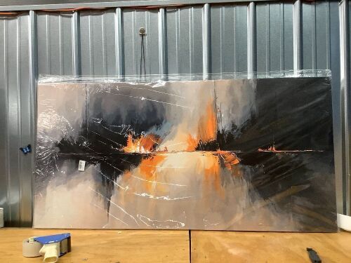 Abstract Canvas Wall Art 29" x 58" - Lot 8081