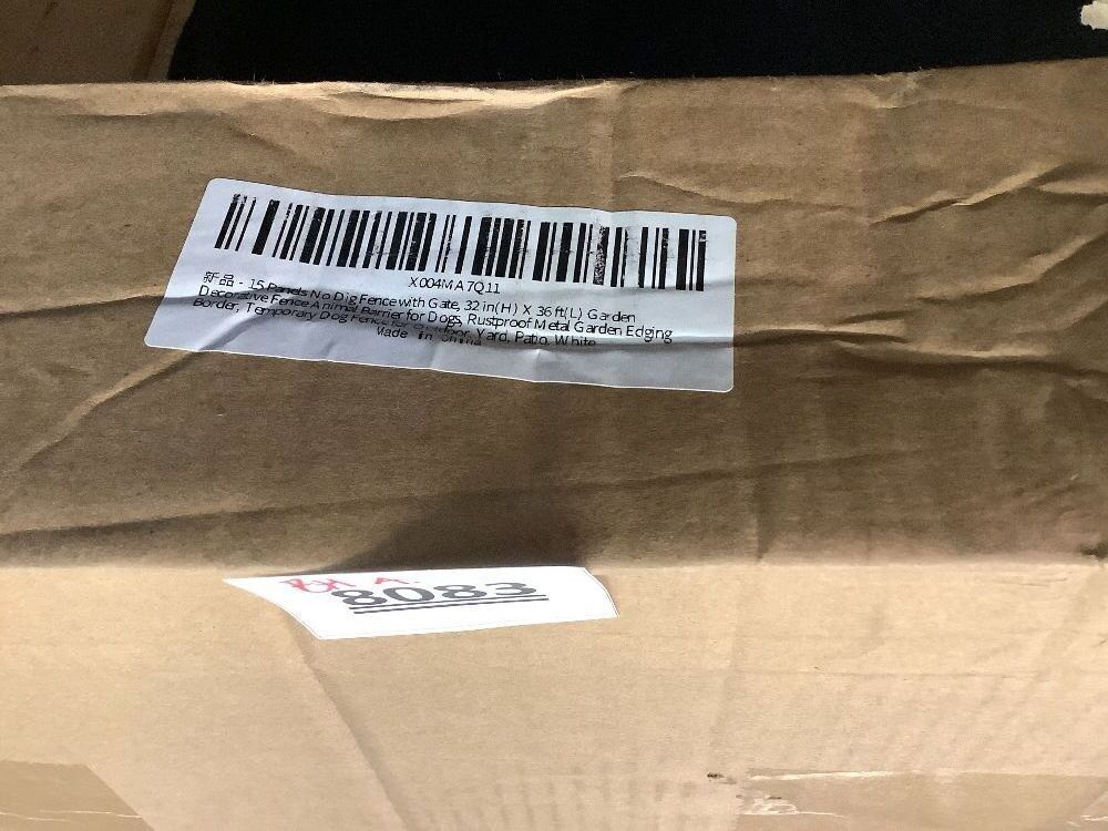 15 Panels No Dig Fence with Gate, 32 in(H) X 36 ft(L) Garden Decorative Fence Animal Barrier for Dogs, Rustproof Metal Garden Edging Border for Outdoor, Yard, Patio, Black, White - Image 5 - Lot 8083