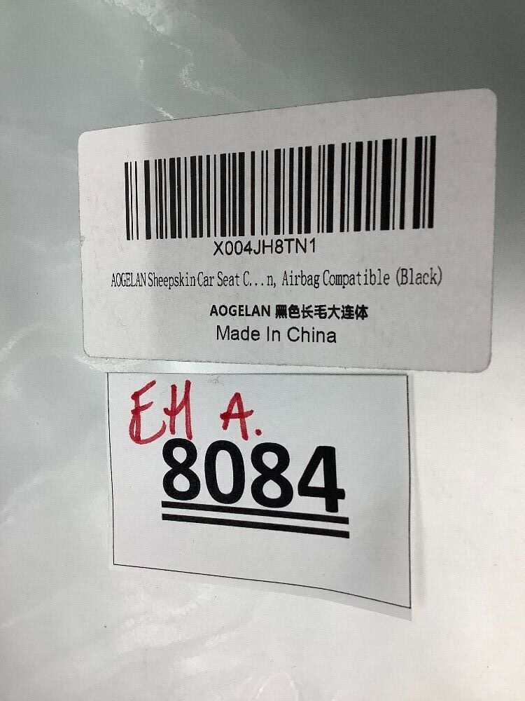 Fluffy Sheepskin Car Seat Cover, Fuzzy Long Wool Front Auto Cushion, Universal Fits Most Vehicle SUV Truck Minivan, Airbag Compatible (Black) - Image 4 - Lot 8084