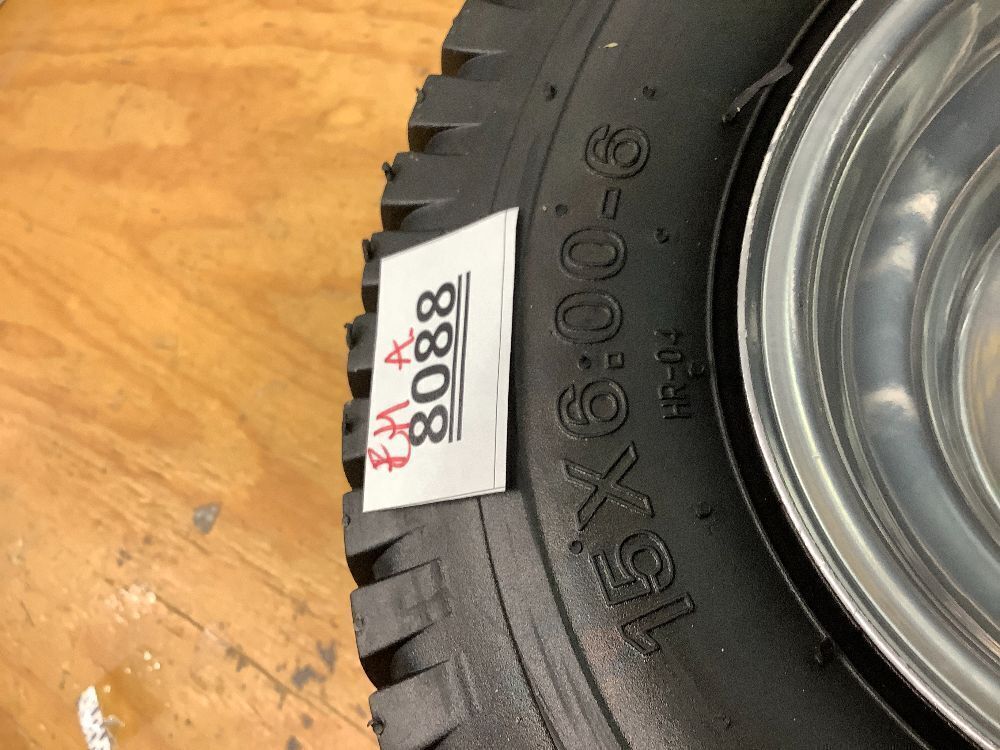 2-Pack 15x6.00-6 Tire and Wheel Assembly, Replacement Riding Lawn Mower Front Tires - Image 3 - Lot 8088