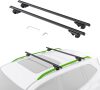 TRAILXPERT Universal Lockable Roof Rack Cross Bars, 52”Adjustable Aluminum Crossbars with 200lbs Load Capacity for Car, Only Fit Raised Side Rails with Gap - Thumbnail 1