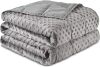 Sivio Weighted Blanket for Adults (15 lbs, 48" x 72") Soft Minky Heavy Blanket for Sleeping Perfect for 140-160 lbs, Twin Size Breathable Weighted Throw Blanket, Machine Washable, Grey - Thumbnail 1