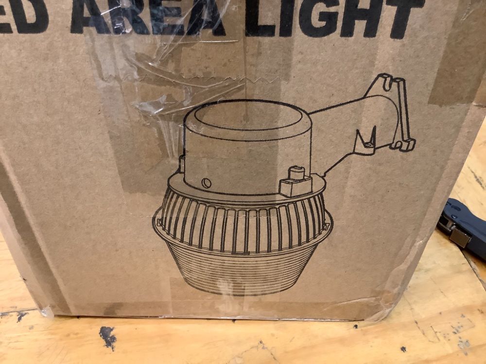 250W Equivalent Barn Light with 29W LED bulb Outdoor Dusk to Dawn Area and Flood Light with Photocell UL Listed LED Security Light for barn Garage Yard Warehouse 4000K 3300LM 120Vac Gray 1Pack - Image 4 - Lot 8118