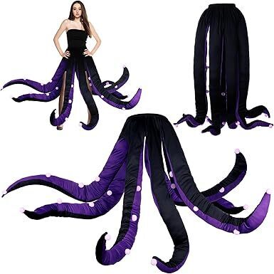 Funtery Women Octopus Costume Halloween Octopus Tentacles Dress Sea Witch Costume for Adults Cartoon Cosplay Party - Lot 8218