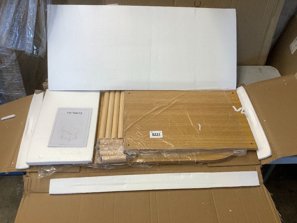 Wooden Tea Table Small Coffee Table, 2 Tier Coffee Table for Living Room, 35x16x17inch Tea Table Stand with Storage Shelf - Image 2 - Lot 8231