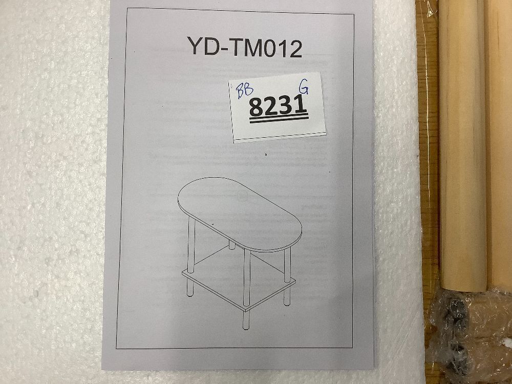 Wooden Tea Table Small Coffee Table, 2 Tier Coffee Table for Living Room, 35x16x17inch Tea Table Stand with Storage Shelf - Image 3 - Lot 8231