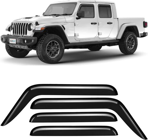 CLIM ART Incredibly Durable Rain Guards, Original Tape-on Window Deflectors, Vent Deflectors, Window Visors, 4pcs - Lot 8236