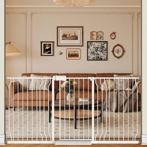 Baby Gate Extra Wide Fits 66.93-71.65 Inch Opening - Dog Pet Gate for Doorways Stairs No Drilling Pressure Mounted - Large Child Safety Indoor Outdoor - Lot 8246