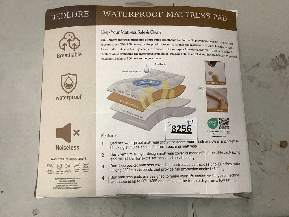 Waterproof Mattress Protector, King Size Mattress Pad with Deep Pocket 6"-18" Depth, Soft Noiseless Dirt-Proof Bed Mattress Cover Washable for Home, Bedroom, Hotel - Image 5 - Lot 8256