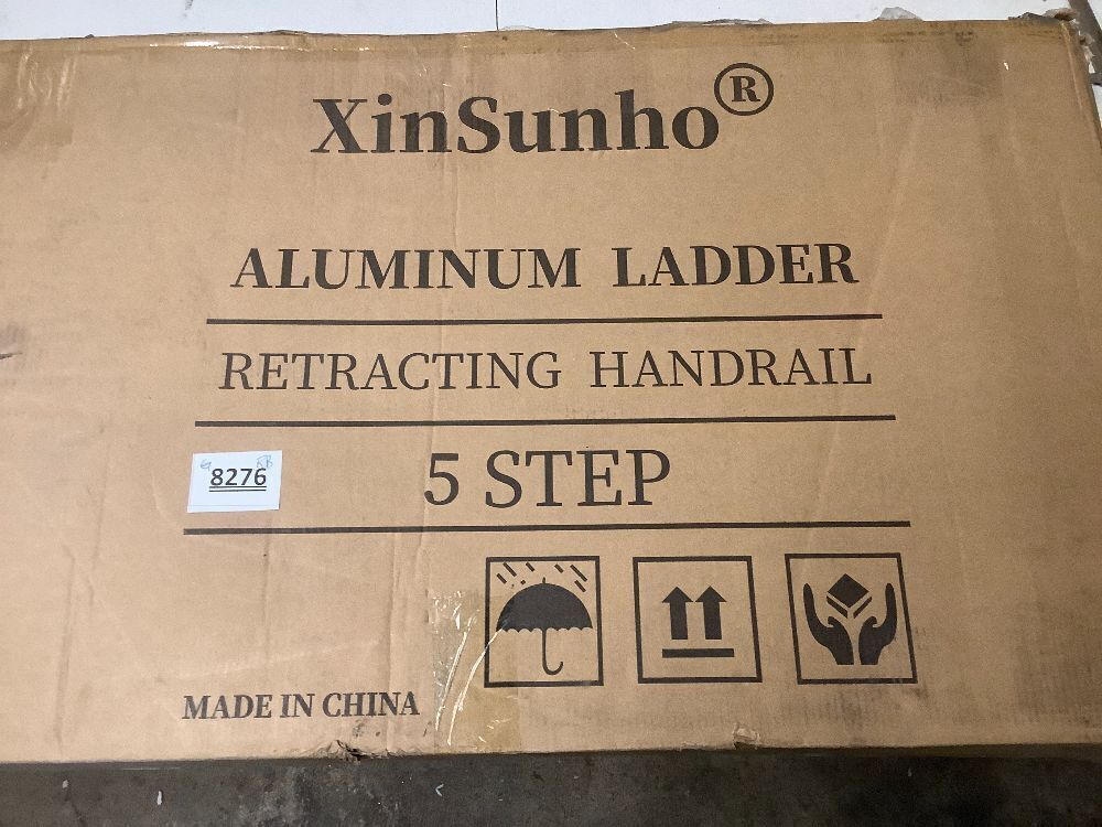 5 Step Ladder, Retractable Handgrip Folding Step Stool with Anti-Slip Wide Pedal, Aluminum Stool Ladders 5 Steps, 330lbs Safety Household Ladder - Image 3 - Lot 8276